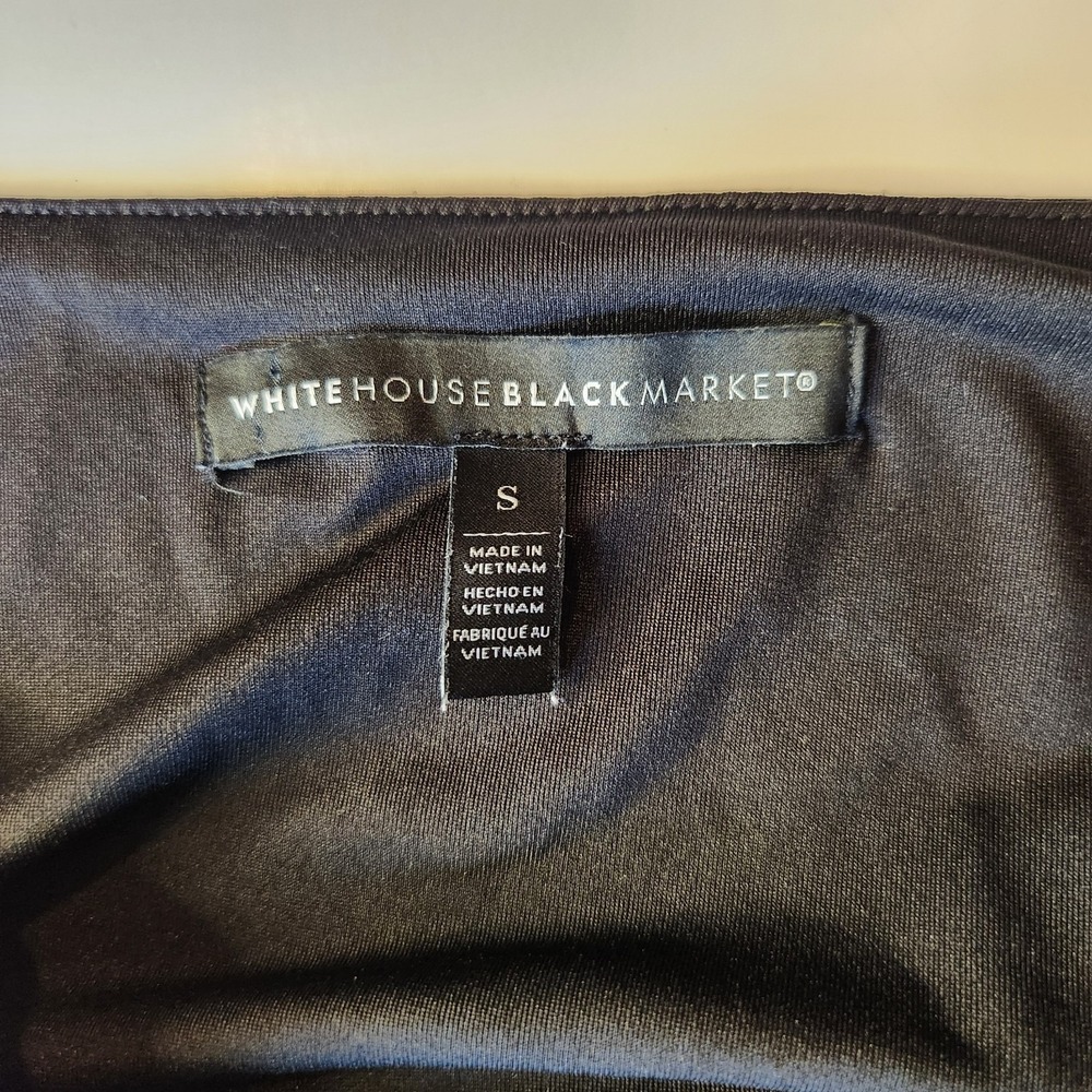 WHBM Peplum Blouse Shirt Womens Small White House Black Market Office Business - Picture 4 of 8